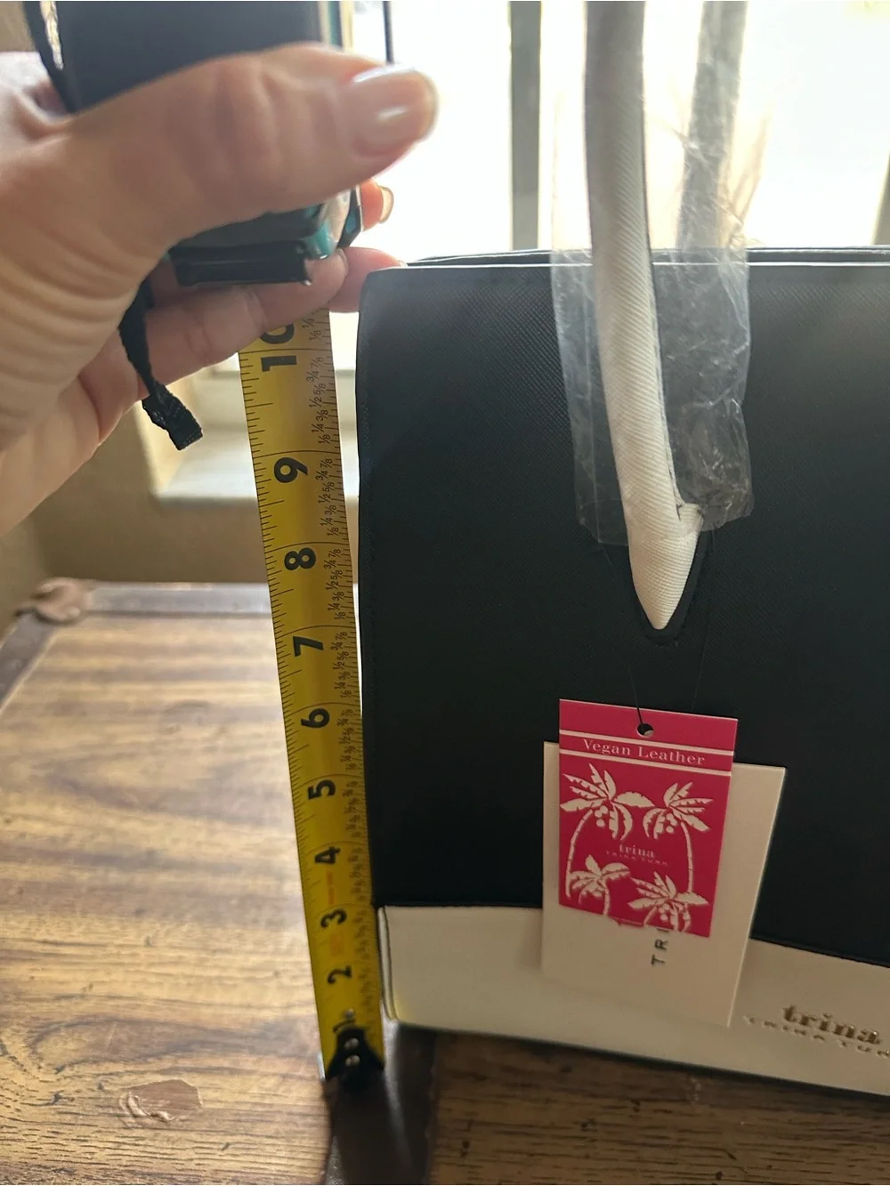 Women’s Two-Tone Black and White Tote Bag